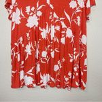 Lane Bryant NWOT  Women’s Coral Floral Baby Doll Swing Tee Photo 4