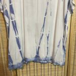APNY Blue White Tie Dye Embroidered Pullover Top Birds Flowers NWT New XL Photo 12