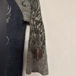 Harley Davidson Harley-Davidson Rhinestone Logo Raglan Top Small Gray Blue Biker Tee Photo 9