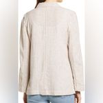 Caslon  Linen Blazer Jacket sz XS Striped Boyfriend Neutral Beige Photo 1