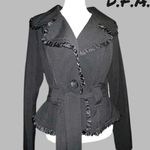 D.F.A. Brand Women's Black Ruffle Jacket Photo 0