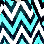 Rue 21 Teal White & Black Chevron Stripes Short Sleeve V Neck Size Small Sheer Photo 8