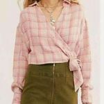 Free People Running Wild Plaid Wrap Top Photo 1
