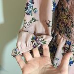 Xhilaration NWT Mauve Rose Pink Floral Smocked A Line Dress Photo 2