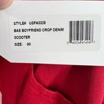 Universal Standard NWT Bae Boyfriend Crop Denim Bright Red Size 00 Photo 5