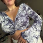 Rolla Coster Cropped Tie-Dye Bell Sleeve Top Photo 2