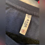 Bare Denim Crew Neck Lace Shoulder Pink Navy Stripe Long Sleeve Shirt Size M Size M Photo 8