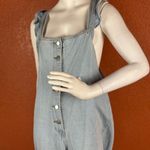 Polagram  Light Blue Denim Jumpsuit with Button Front Size Medium. B35 Photo 4
