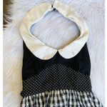 American Vintage VTG RARE Young Edwardian Arpeja Black and White Gingham Maxi dress sz 7 Photo 9