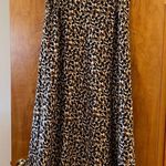 Talbots Vintage Skirt Animal Print Splash Black Brown Tan Silk Linen Blend Sz 14 Photo 8