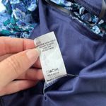 B Darlin B.DARLIN Fit n Flare Dark Floral Dress Sz 5 Blue Ruching Fairy Grunge Skater Photo 10