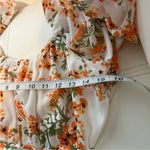 🎈White/Orange Floral Mini Dress Amazon Size L Orange Size L Photo 8
