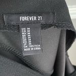 Forever 21  Black Faux Suede Overall Mini Dress Size Medium Photo 8