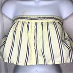 Anthropologie Stripe Mix Boxer Ruffle Bra Cotton Green M NWT Photo 3