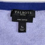 Talbots  Womens Petite‎ Small Cardigan Pima Purple Button Up Pastel Academia Photo 3