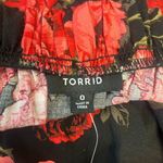 Torrid NWT Hi Low Black Red Rose Chiffon Maxi Skirt S27 Photo 5