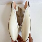 J.Crew  Zoe Ballet Scrunchy Slingback Flats Ivory Leather Size 10.5 Photo 4