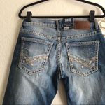 BKE NWT  Aiden Blue Faded Wash White Distressed Ripped Denim Jeans Capris Shorts Jorts Slim Fit Low Rise #Grunge #Biker #Gothic #Emo #Subversive  Photo 2