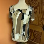 Vtg 90s earthy geometric top Tan Size XS Photo 4