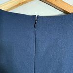 J. McLaughlin Elle Sheath Dress Women's 4 Navy Scalloped Hem Bell Sleeves Career Photo 13