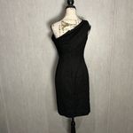 Kay Unger  Elegant Black One-Shoulder Dress Size 4 Photo 6