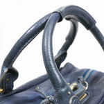 Chloé CHLOE Paddington Navy Blue Leather Tote Hand Bag w/ Padlock Photo 3