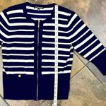 Cable & Gauge  Petite Striped Nautical Full Zip Cardigan Jacket PXL Photo 5