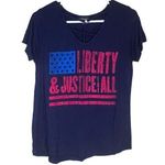 Rock & Republic  Liberty & Justice For All American Flag Shirt Medium Photo 0