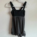 Lululemon  Run Women’s Black Gray Back On Track Athletic Sleeveless Tank Size‎ 4 Photo 2