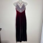 Rampage  Velvet Vintage 90s Y2K red Burgundy Long Strappy Back Gown Dress small Photo 2