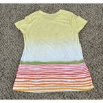 White Stag  Women's Yellow Bejeweled Pink Flamingo Short Sleeve Tee Size Small Photo 4