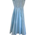 Vintage 50s Fit Flare Ice Blue tea length gown dress princess cinderella costume Photo 3