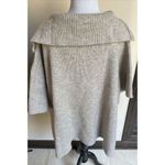 Loft  Womens Sweater XS/S Beige Wool 1/4 Zip Poncho Minimalist Classic Chic Girly Photo 3