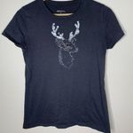 Merona Beaded Sparkly Reindeer Head Gray T-Shirt Womens Size Medium Photo 0