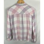 Rails  Hunter Long Sleeve Plaid Blouse in Lavender Blossom White Size Medium Photo 8