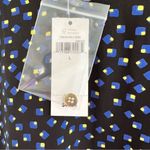 Gap NWT Large Popover Blouse Rayon -Navy Geometric Dot V-Neck Blouse Photo 2