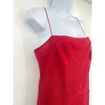 Rampage Vtg Y2K Mesh Slip Dress Sz L Coquette Maxi Glitter Overlay Red Floral Photo 3