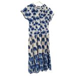 ZARA Blue Floral Tiered Midi Dress Women’s Size XS Photo 3