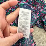 J. Crew Factory Women’s Popover Plaket Blouse Top Longsleeve Floral Multicolor S Pink Photo 13