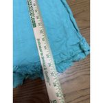 Umgee  Linen Blend Blouse Shirt Women Size Small‎  Fringe Hem Crochet Sleeve Boho Photo 3