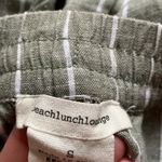 BeachLunchLounge Women’s beach lunch lounge pull on linen Capri pants wide leg striped Small Photo 1