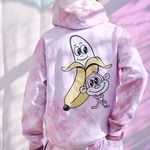 Bananas Monkey 2 Dye 4 Graphic Print Tie Dye Hoodie Unisex Large Photo 1