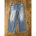 Veronica Beard Crosbie High Waist Crop Wide Leg Jeans in Juno Blue Size 28/6 Photo 1