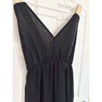 Black Maxi Dress V Neck Sleeveless Casual‎ Summer Sundress Flowy Size M Photo 1