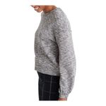 Madewell  Textured Slubby Knit Crewneck Pullover Top Gray‎ Women Size Large Photo 1