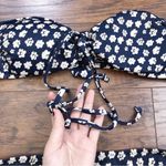 J.Crew • navy floral bikini two piece bandeau halter swimsuit swim top bottoms Photo 3