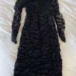 LPA Black Heart Mesh Bodycon Mini Dress Size M Photo 3