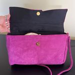 Genuine Suede Leather Fuchsia Crossbody Pink Photo 8