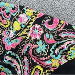 Victoria's Secret Victoria’s Secret Paisley Neon String Bikini‎ Bottoms Black Multi Small Photo 2
