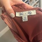 She & Sky FLOWY EMBROIDERED PINK DRESS Photo 5